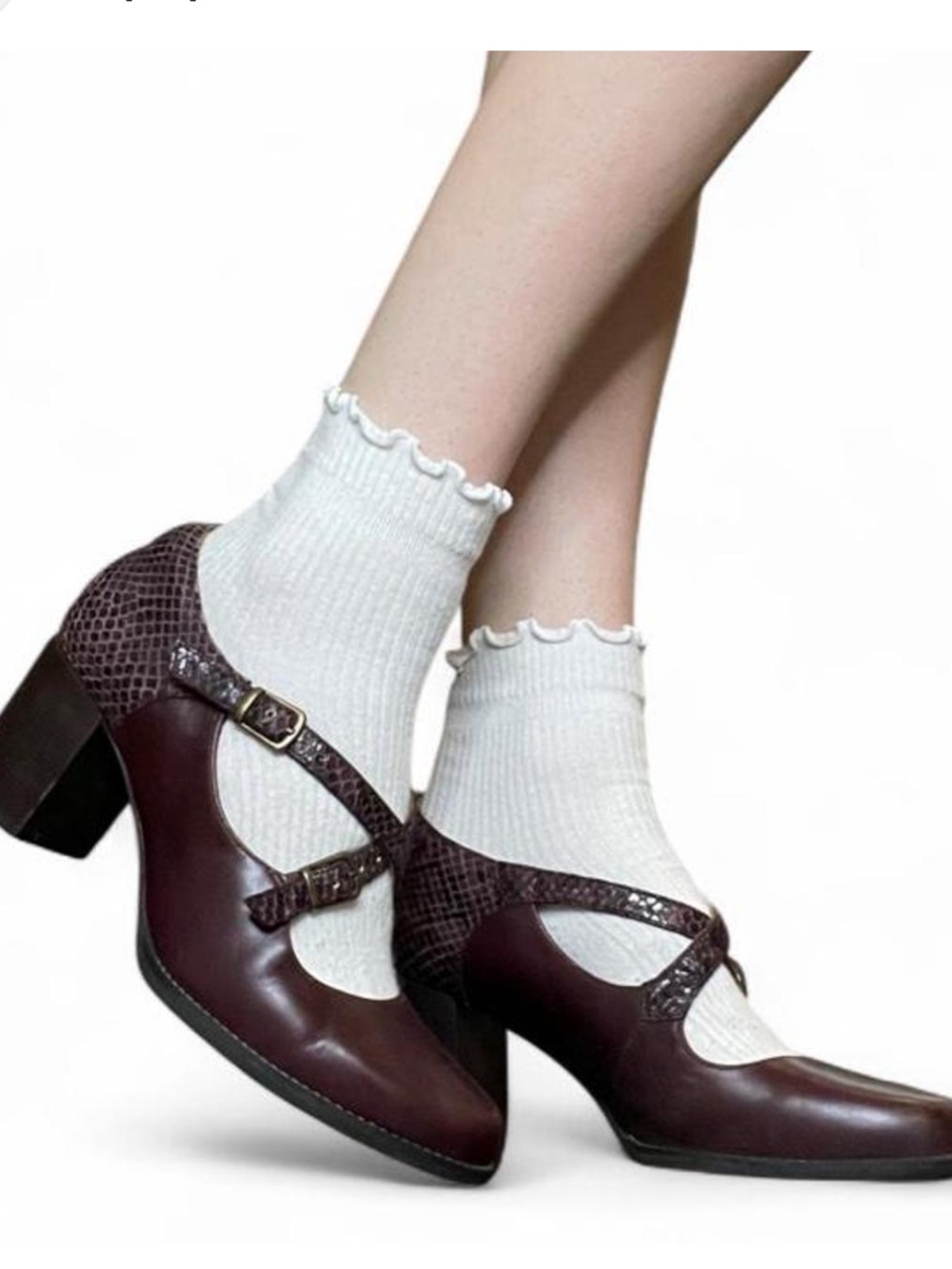 Clarks Artisan Tarah Presley Leather Mary Jane Heels Burgundy Women's 9